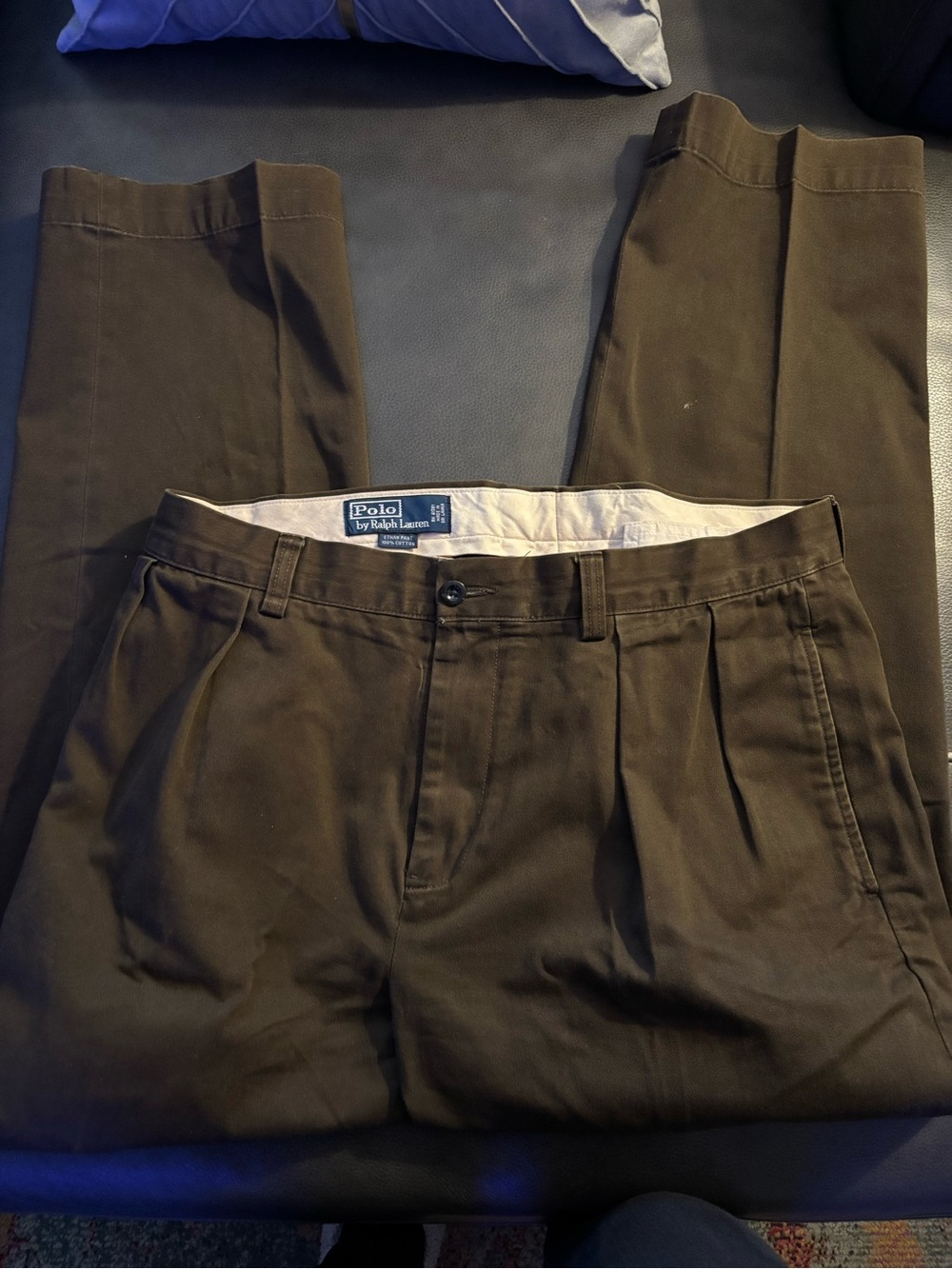 Men's Polo by- Ralph Lauren, Tailored Pants - Brown
